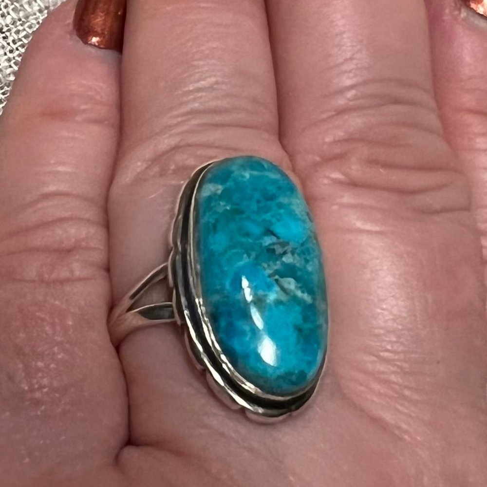 Turquoise Ring in Sterling Silver - Picture 4 of 5